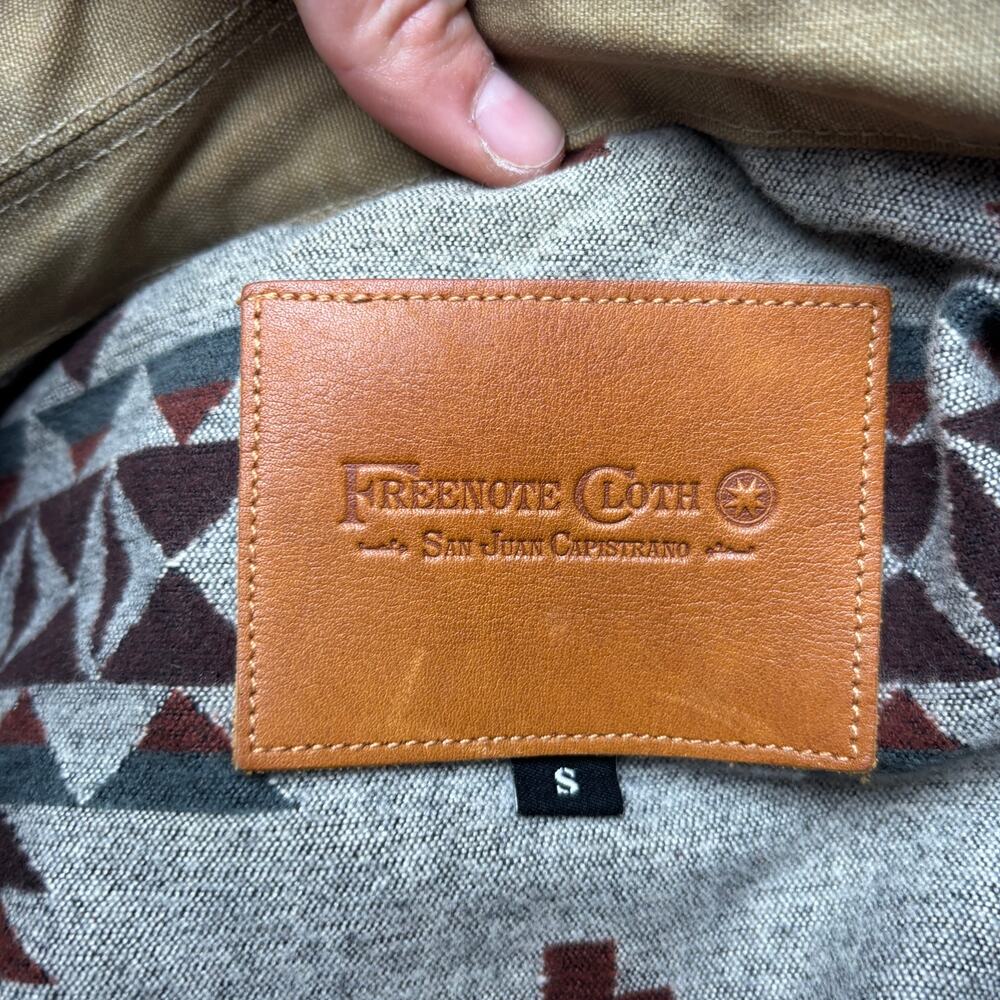Rare Freenote Cloth RJ-2 Riders Waxed Jacket Aztec Lined Men's Small Workwear - Picture 5 of 14